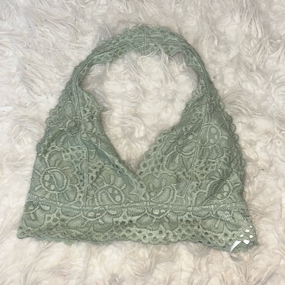 Sage Green Aeropostale Lac Halter Top Bra 🤍
